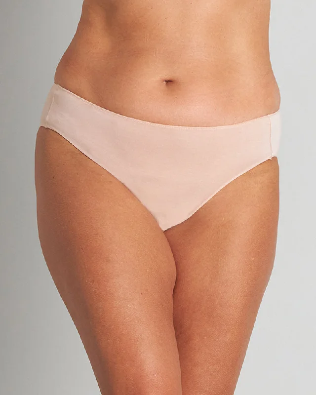 Women's thong briefs with a beaded waistband Au Naturel High Cut Brief