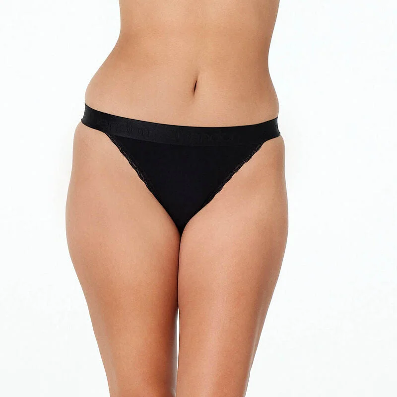 Women's sports - wear briefs for athletic activities Cotton Logo Tanga Brief