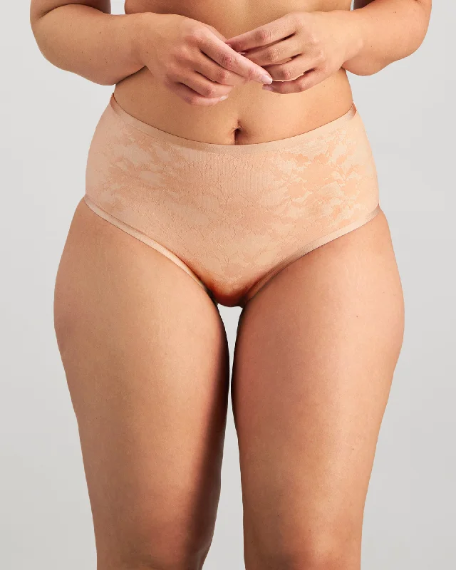Women's hipster briefs with a ribbed texture Lace Sculpt Full Brief