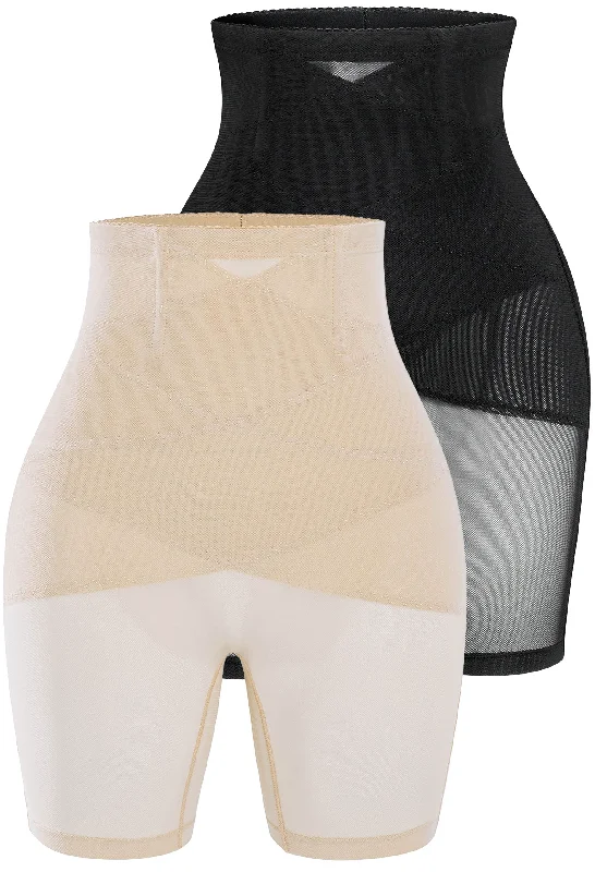 Women's bamboo fiber briefs for breathability High Waist Power Mesh Tummy Control Shorts - 2 Pack Women's bamboo fiber briefs for breathability High Waist Power Mesh Tummy Control Shorts - 2 Pack