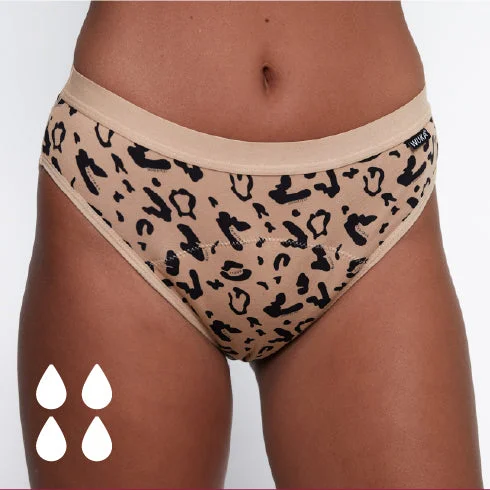 Kids' bikini briefs with fun characters WUKA Leopard Print Bikini Period Pants - Heavy Flow Kids' bikini briefs with fun characters WUKA Leopard Print Bikini Period Pants - Heavy Flow