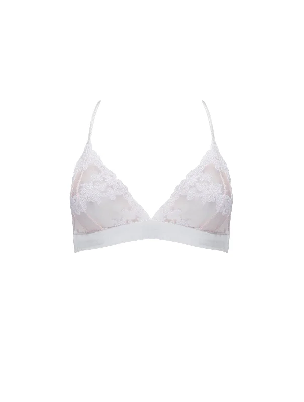 Non wired bralette with lace trim​ Aria Boudoir Bra