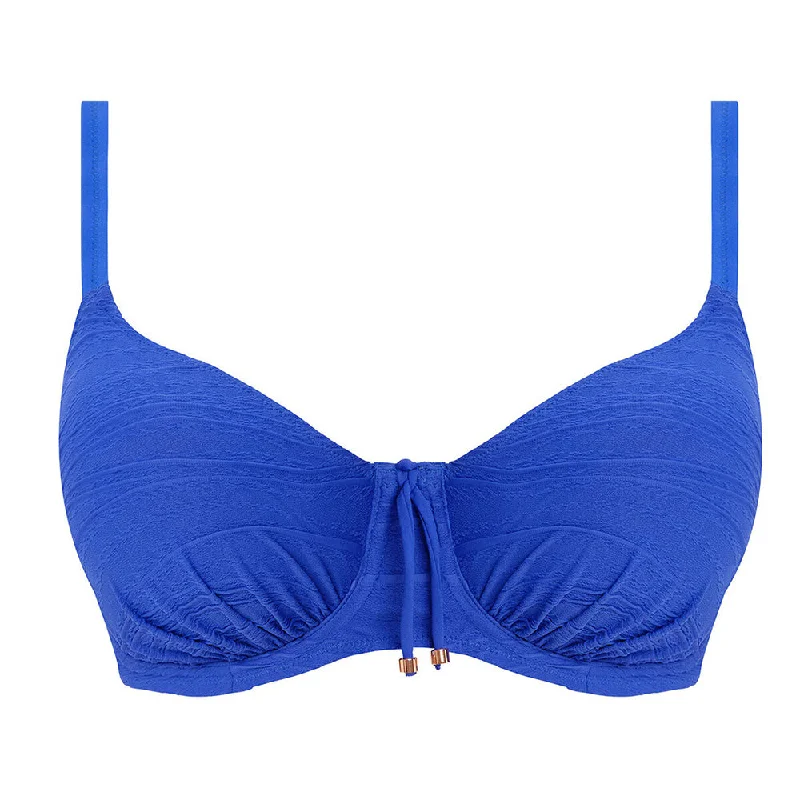 Sporty bikini briefs for beach workouts Beach Waves Ultramarine Underwire Gathered Full Cup Bikini Top Sporty bikini briefs for beach workouts Beach Waves Ultramarine Underwire Gathered Full Cup Bikini Top