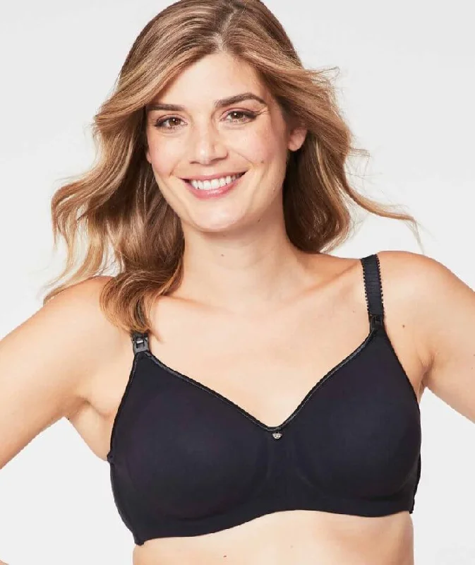 new mom's first women nursing bra Cake Maternity Croissant Seamless Flexi Wire Nursing Bra - Black new mom's first women nursing bra Cake Maternity Croissant Seamless Flexi Wire Nursing Bra - Black