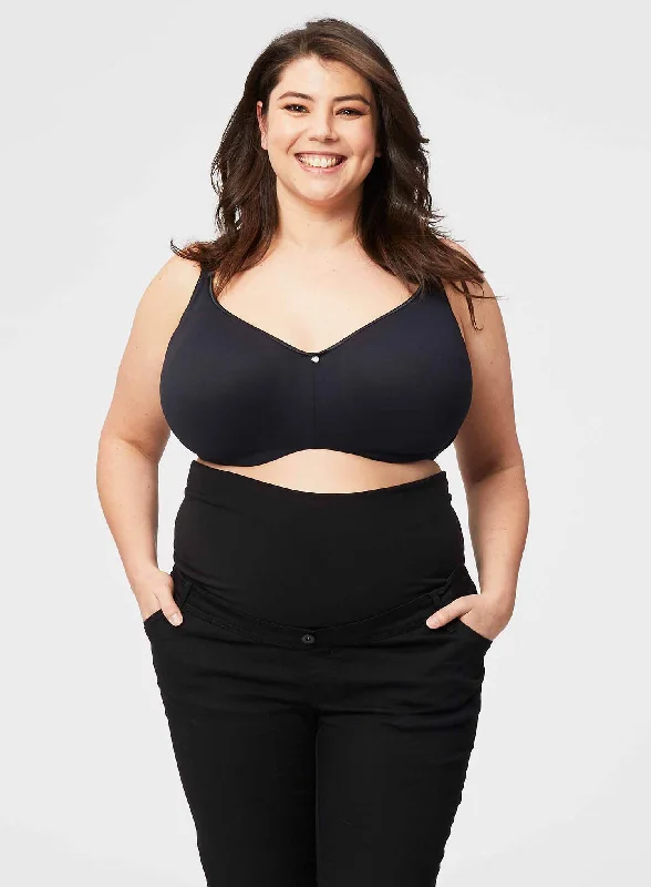 wireless women nursing bra for a natural feel Cake Maternity: Dark Croissant Spacer Flexible Wire Bra Black wireless women nursing bra for a natural feel Cake Maternity: Dark Croissant Spacer Flexible Wire Bra Black