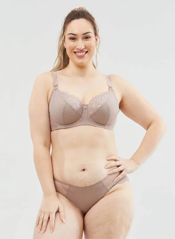 breathable fabric women nursing bra Cake Maternity: Timtams Flexible Wire Maternity and Nursing Bra Taupe