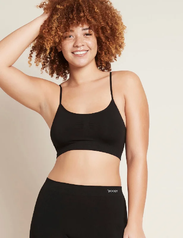Strapless non wired bras with a smooth finish​ Cami Bralette - Black