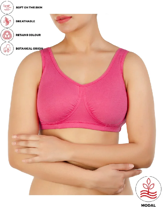 eco - friendly material women nursing bra DOUBLE LAYERED MODAL STAY AT HOME / MATERNITY / SLEEP BRA-GEORGIA PEACH eco - friendly material women nursing bra DOUBLE LAYERED MODAL STAY AT HOME / MATERNITY / SLEEP BRA-GEORGIA PEACH