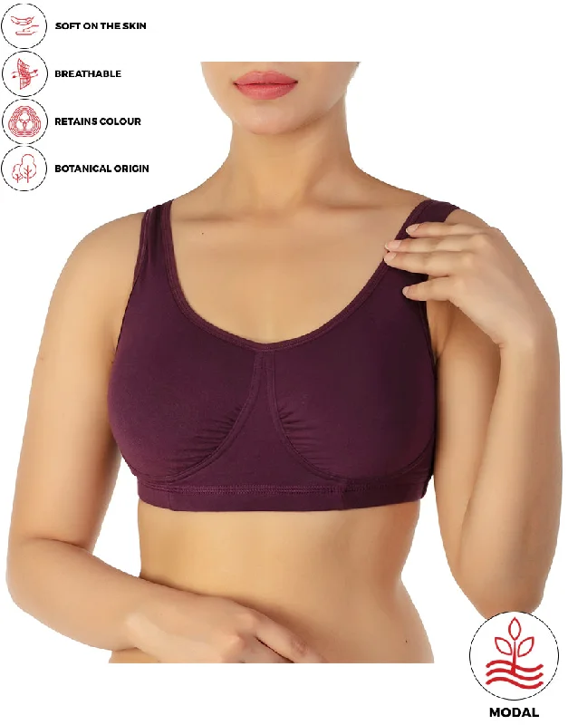 moisture wicking women nursing bra DOUBLE LAYERED MODAL STAY AT HOME / MATERNITY / SLEEP BRA-GRAPE WINE moisture wicking women nursing bra DOUBLE LAYERED MODAL STAY AT HOME / MATERNITY / SLEEP BRA-GRAPE WINE