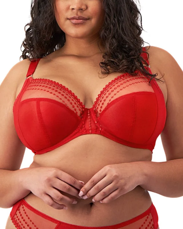 coordinating women bra and panty sets with outerwear Elomi Matilda Haute Red Unlined Plunge Bra 8900 coordinating women bra and panty sets with outerwear Elomi Matilda Haute Red Unlined Plunge Bra 8900
