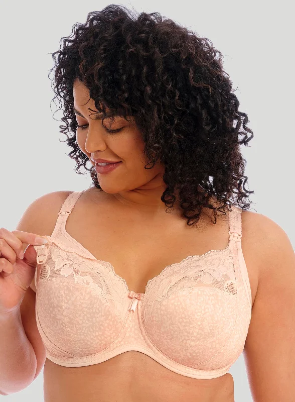 moisture wicking women nursing bra Elomi: Molly Underwire Nursing Bra Cameo Rose