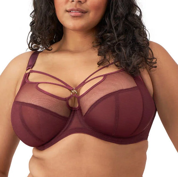 wireless bra women bra and panty sets for a natural look Elomi Sachi Cabernet Strappy Unlined Plunge Bra 4350 wireless bra women bra and panty sets for a natural look Elomi Sachi Cabernet Strappy Unlined Plunge Bra 4350
