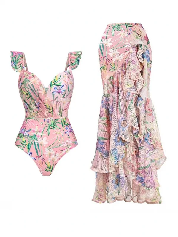 Tummy - control bikini briefs for a flattering shape Hubo Spritzer Swimsuit with Ruffled Skirt Tummy - control bikini briefs for a flattering shape Hubo Spritzer Swimsuit with Ruffled Skirt