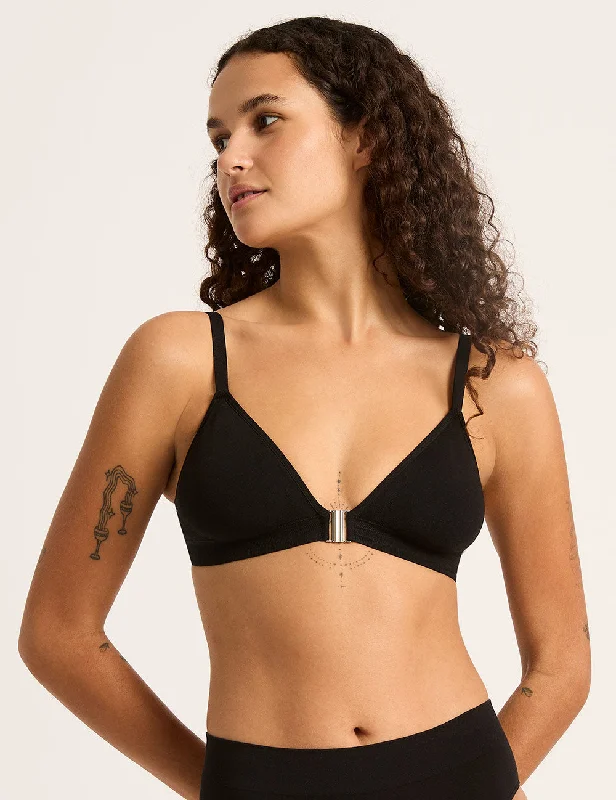 Plus size non wired nursing bras​ LYOLYTE® Padded Bralette - Black