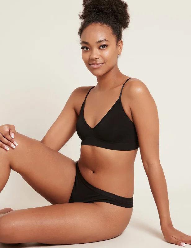 Adjustable non wired sports bras for different activities​ LYOLYTE® Triangle Bralette - Black