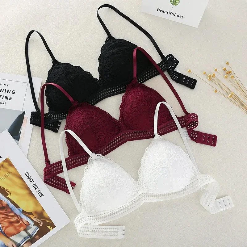 Plus size non wired nursing bras​ Matsely Lace Bralette