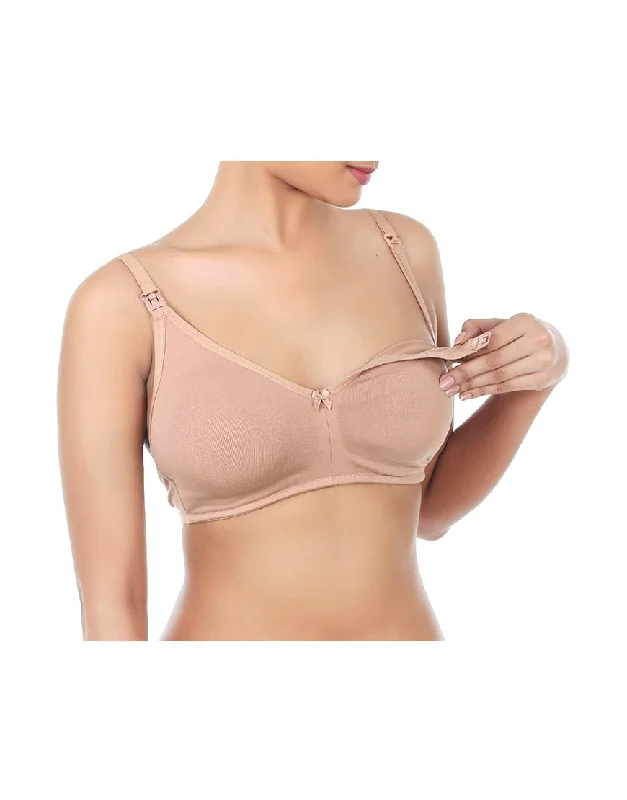 maternity and nursing combined women nursing bra LOSHA DOUBLE LAYERED WIRE-FREE NURSING BRA-ROEBUCK SKIN maternity and nursing combined women nursing bra LOSHA DOUBLE LAYERED WIRE-FREE NURSING BRA-ROEBUCK SKIN