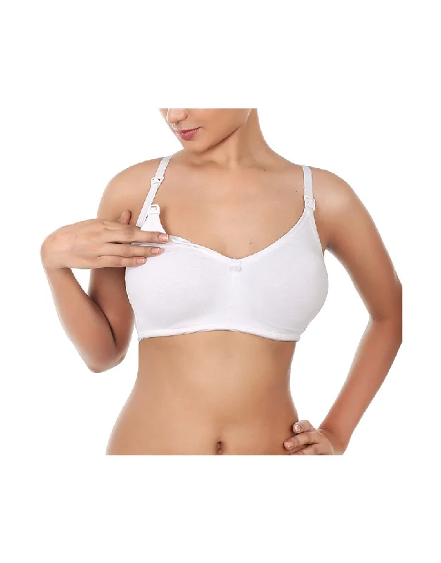 travel friendly women nursing bra LOSHA DOUBLE LAYERED WIRE-FREE NURSING BRA-WHITE travel friendly women nursing bra LOSHA DOUBLE LAYERED WIRE-FREE NURSING BRA-WHITE