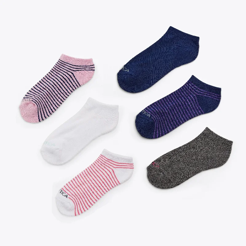 Eco-Friendly Organic Lingerie for Women  Nautica Womens Athletic Low-Cut Socks, 6-Pack
