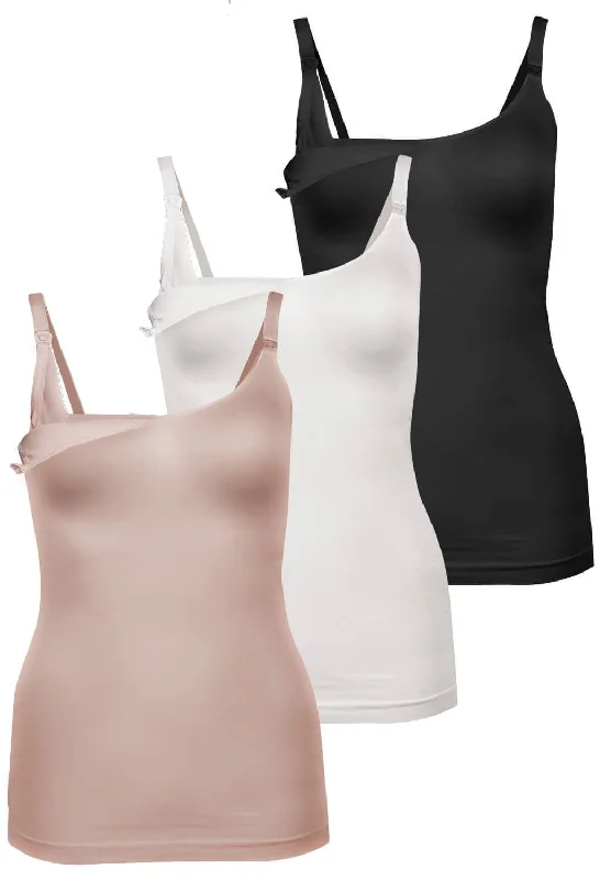 easy - access women nursing bra Bamboo Nursing Camisole with Built-In Bra - Fancy 3 Pack easy - access women nursing bra Bamboo Nursing Camisole with Built-In Bra - Fancy 3 Pack