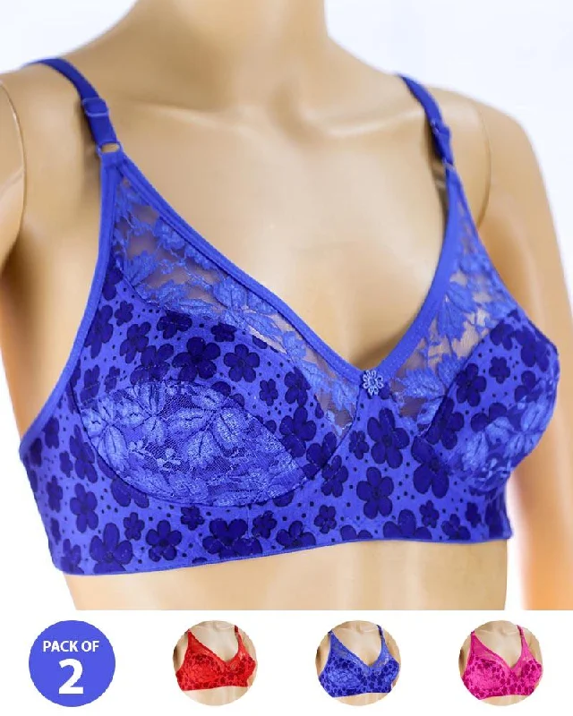 Non wired sleep bras with a scoop neck Pack of 2 Madam Bra - N5 - Non Padded Bra - Non Wired Bra Non wired sleep bras with a scoop neck Pack of 2 Madam Bra - N5 - Non Padded Bra - Non Wired Bra