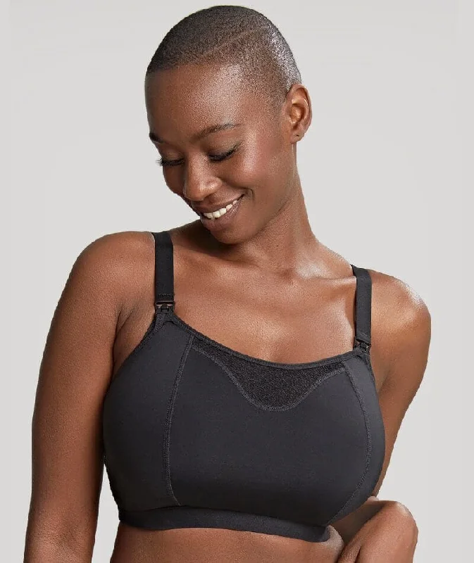 affordable women nursing bra Panache Katherine Maternity & Nursing Wire-free Bra - Black affordable women nursing bra Panache Katherine Maternity & Nursing Wire-free Bra - Black