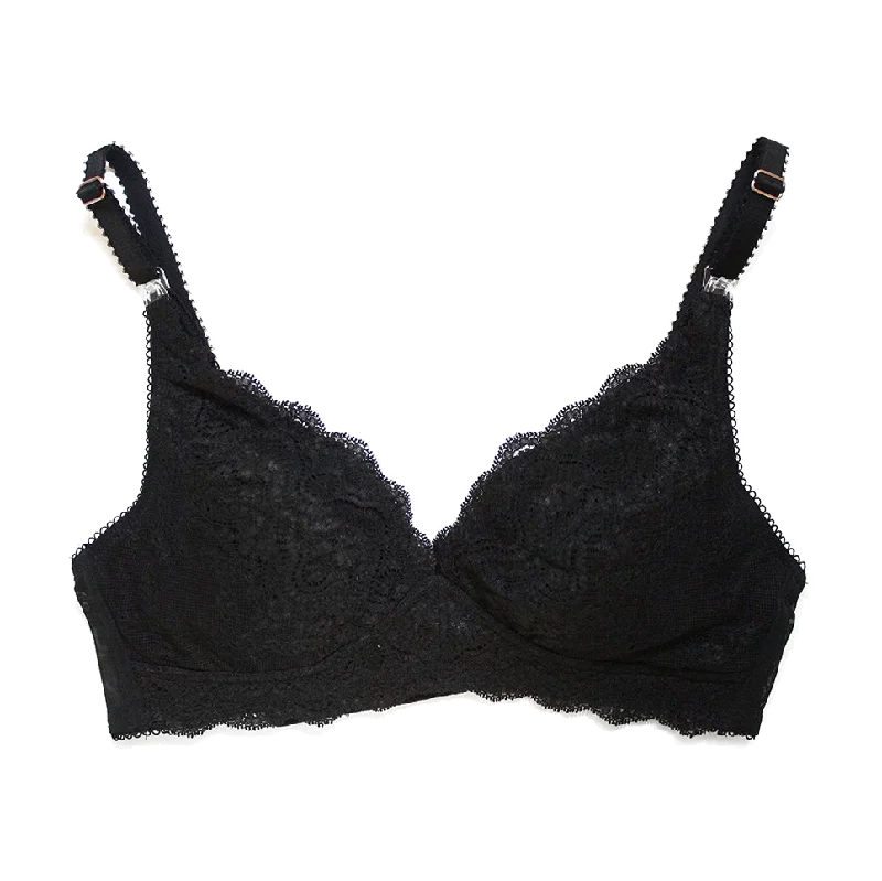 hypoallergenic women nursing bra for sensitive skin Phoebe Maternity Bra (Black)