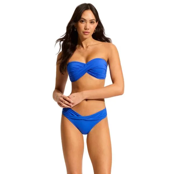 Bikini briefs made of stretchy fabric SEAFOLLY - Collective Twist Bandeau & Twist Band Hipster Bikini Set Bikini briefs made of stretchy fabric SEAFOLLY - Collective Twist Bandeau & Twist Band Hipster Bikini Set