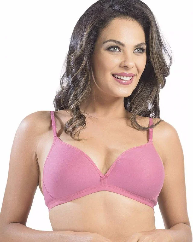 Wireless non wired bras with wide straps Sonari Omania Bra - Fushia - Non Padded Non Wired - Imported Bra Wireless non wired bras with wide straps Sonari Omania Bra - Fushia - Non Padded Non Wired - Imported Bra