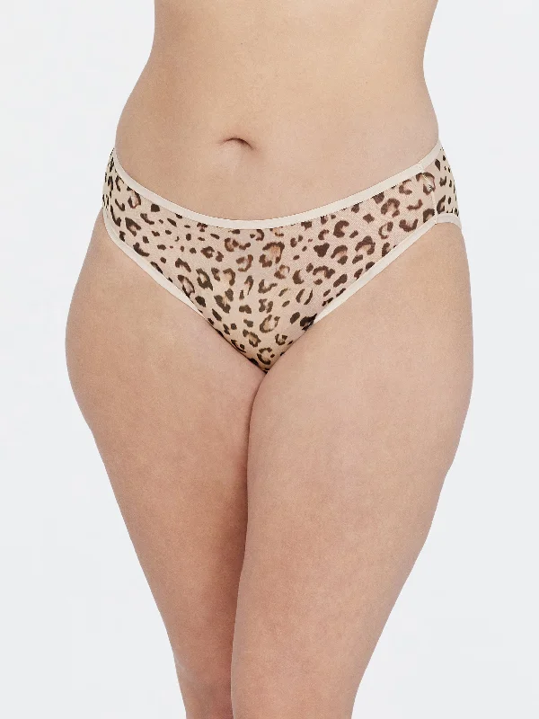 Low - rise bikini briefs with lace trim​ Spellbound Mesh Bikini