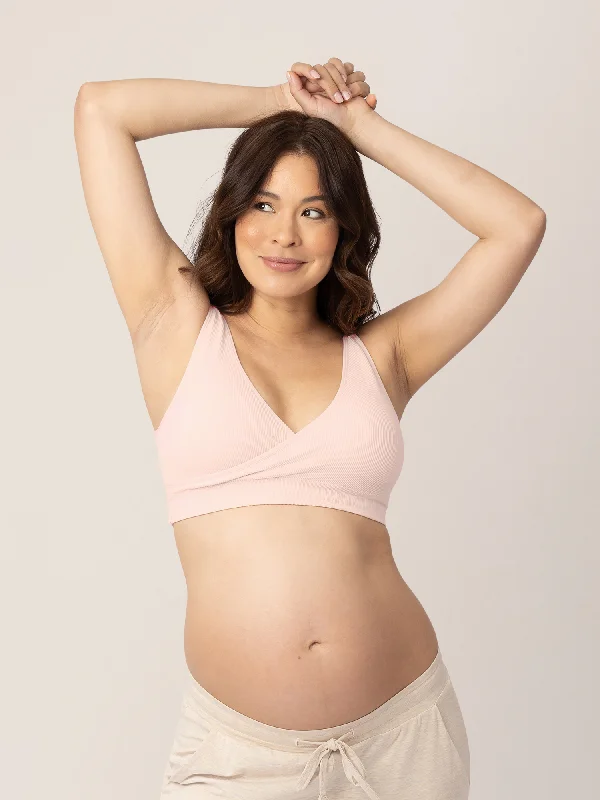 eco - friendly material women nursing bra Sublime® Adjustable Crossover Nursing & Lounge Bra | Soft Pink eco - friendly material women nursing bra Sublime® Adjustable Crossover Nursing & Lounge Bra | Soft Pink