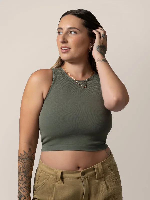 moisture wicking women nursing bra Sublime® Bamboo Maternity & Nursing Longline Bra | Olive Heather moisture wicking women nursing bra Sublime® Bamboo Maternity & Nursing Longline Bra | Olive Heather