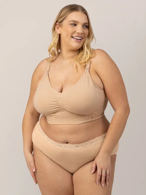 underwire alternative women nursing bra Simply Sublime® Nursing Bra | Beige