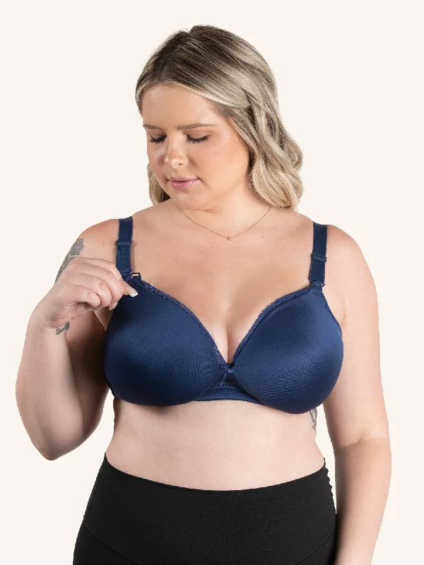 plus size women nursing bra The Gabby - Wirefree T-Shirt Nursing Bra
