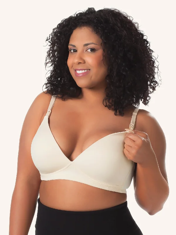 front closure women nursing bra The June - Contoured Seamless Wirefree Nursing Bra