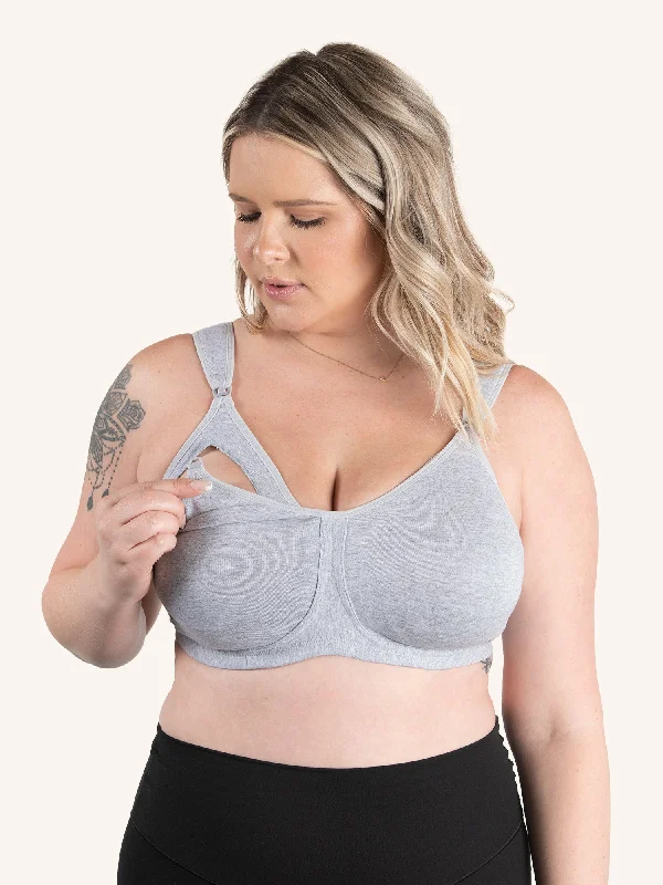 plus size front closure women nursing bra The Vivien - Wirefree Nursing Sports Bra