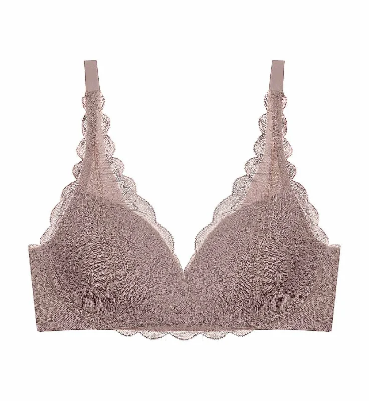 Plus size non wired bralettes​ Tri-Air Lite Non Wired Push Up Deep V Bra