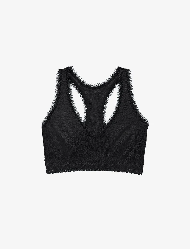 plunge bras for low cut tops Everyday Lace Racerback Bralette