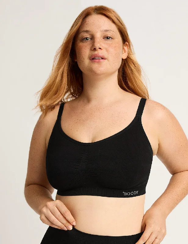 full cup bras for complete coverage Full Bust Wireless Bra - Black