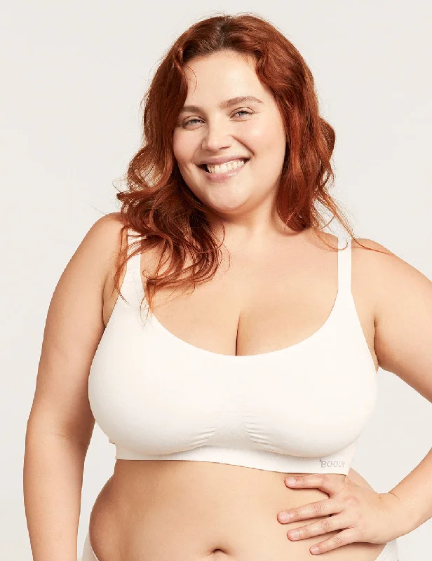 balconette push up bras for a lifted look Full Bust Wireless Bra - White