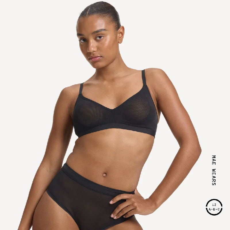 balconette lace bras for a feminine touch Mesh Comfort Wirefree Bralette
