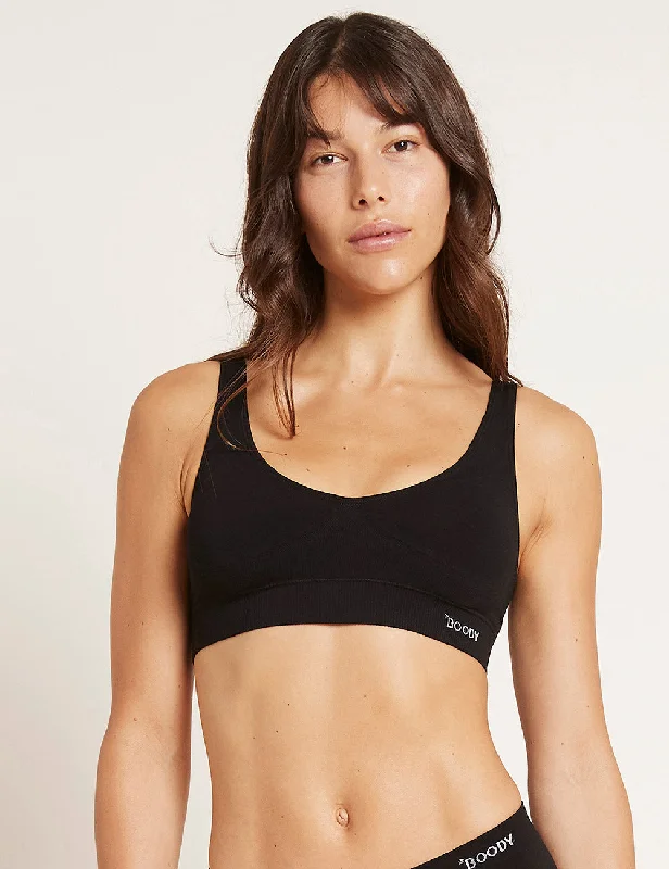 plus size bras with good support Shaper Crop Bra - Black