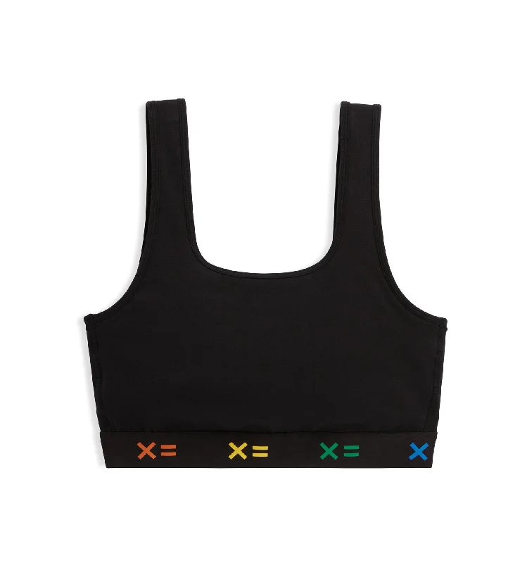 wireless bras for a natural feel Straight Up Soft Bra - Black X= Rainbow