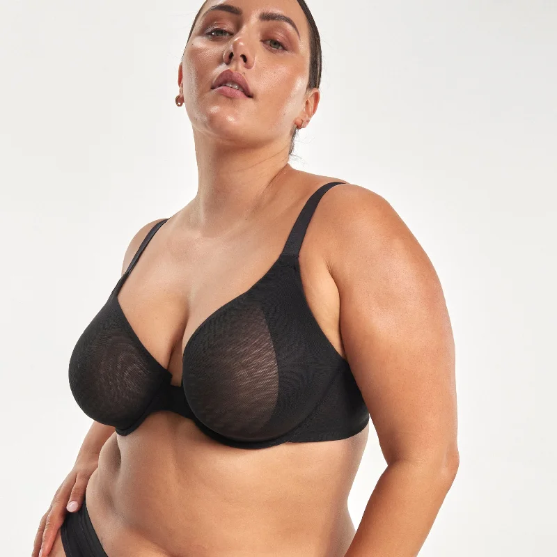 padded bras for added volume Mesh Underwire Bra