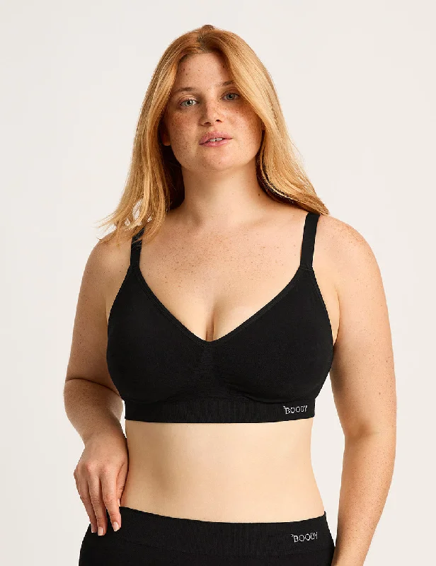 minimizer plus size bras for curvy figures Wireless Full Bust T-Shirt Bra - Black