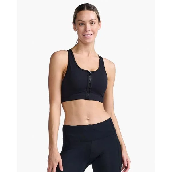 wireless women sport bra for comfort 2XU - Motion Zip Bra
