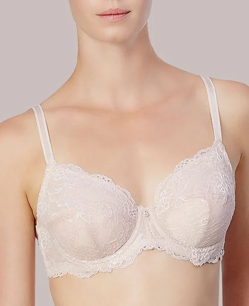 Sports bras for high - impact activities and workouts Montelle 9022 NOBLESSE Lace Bra in Seashell Sports bras for high - impact activities and workouts Montelle 9022 NOBLESSE Lace Bra in Seashell