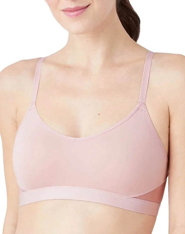 Bra with a nylon - lined cup for stretch and support Active Sports Bralette in Blush Pink Bra with a nylon - lined cup for stretch and support Active Sports Bralette in Blush Pink