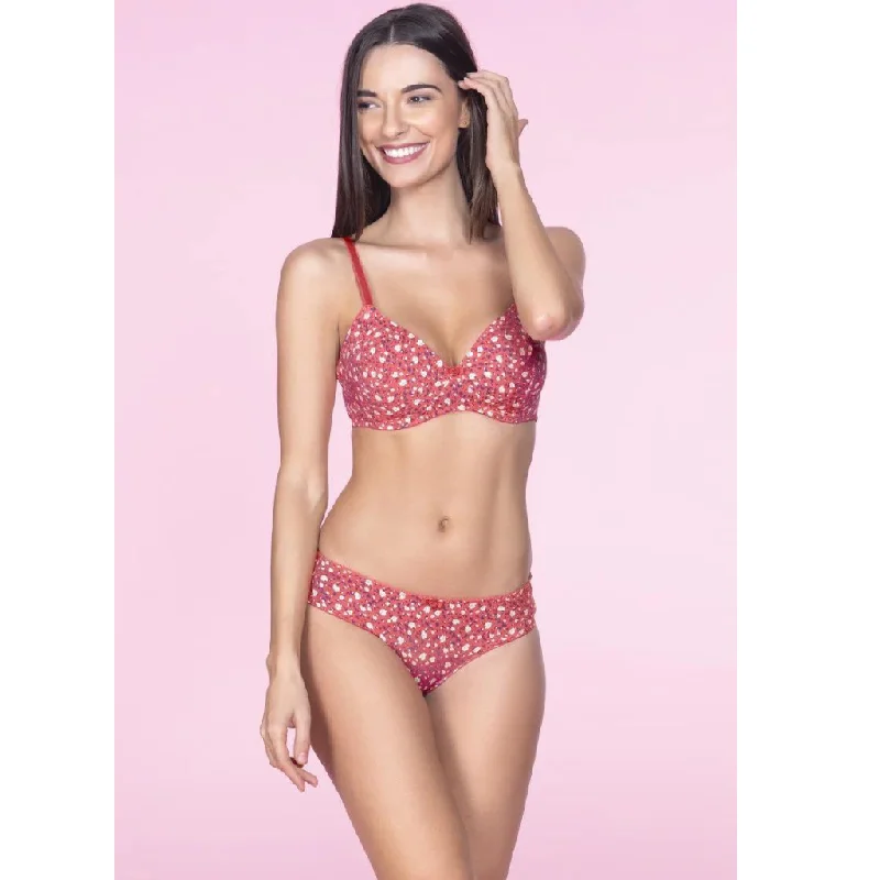 Long - line bras for added support and a slimming effect AMANTE BRA11201 Florette Padded Non-Wired Printed T-Shirt Bra - Tiger Lily-Golden Haze Long - line bras for added support and a slimming effect AMANTE BRA11201 Florette Padded Non-Wired Printed T-Shirt Bra - Tiger Lily-Golden Haze