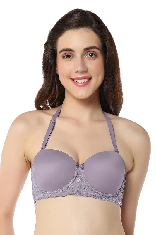 Bra with a moisture - wicking memory foam cup for sweaty conditions​ AMANTE-BRA101101 Elegance Padded Wired Multiway Balconette Bra
